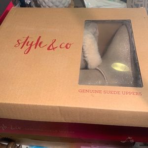 Style & Co Genuine Suede Uppers size 10 Witty Black